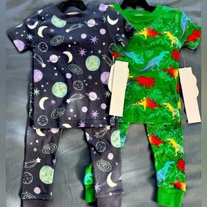 Wonder Nation: Kids Pajamas Set - Space and Dinosaur Theme
